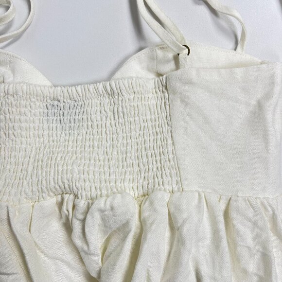 NWOT Farm Rio Linen Blend White Sleeveless Maxi Dress Size M - Picture 7 of 13